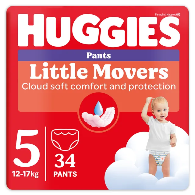 Huggies Little Movers Mutandina Taglia 5 Pannolini 34 pezzi