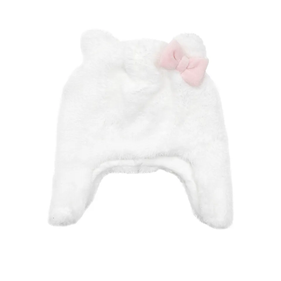 Toys Center Baby ciniglia cappello bimba bianco con fiocco