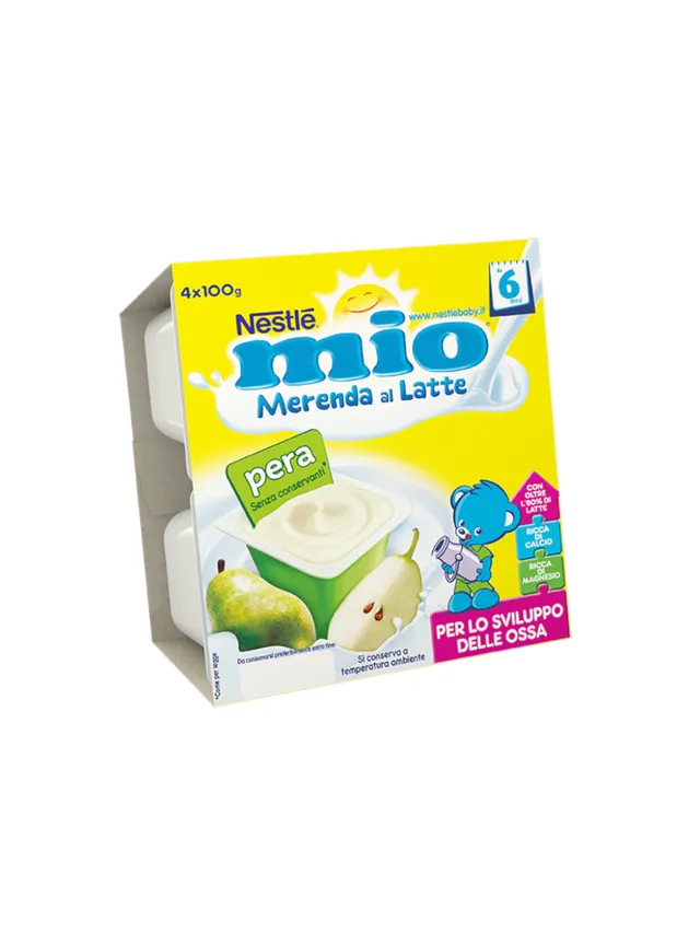 Nestlé Mio merenda lattea pera 4x100g con latte