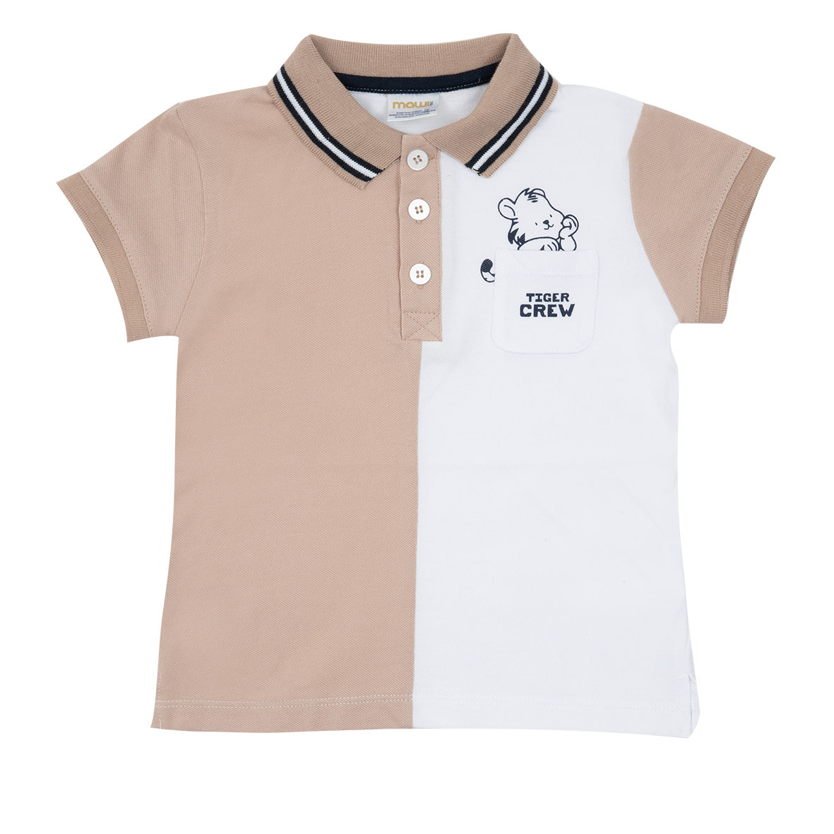 Toys Center Baby polo bimbo panna marrone con taschino