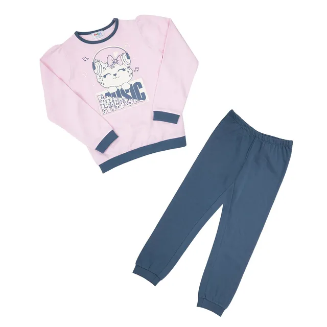Toys Center Baby pigiama felpato bambina rosa blu gattina