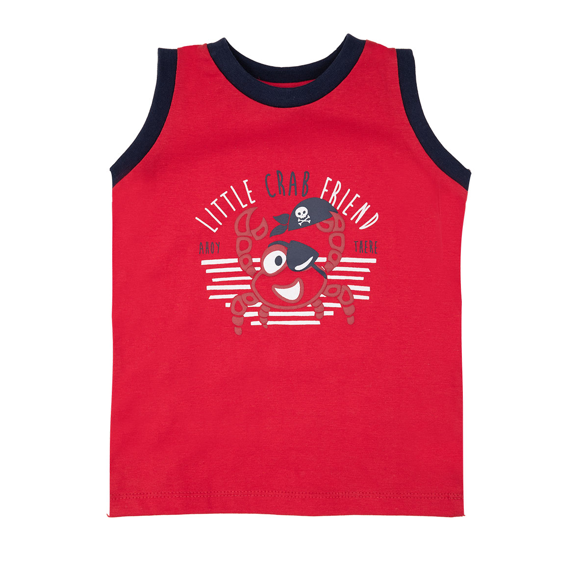 Canotta bambino jersey rossa stampa granchio