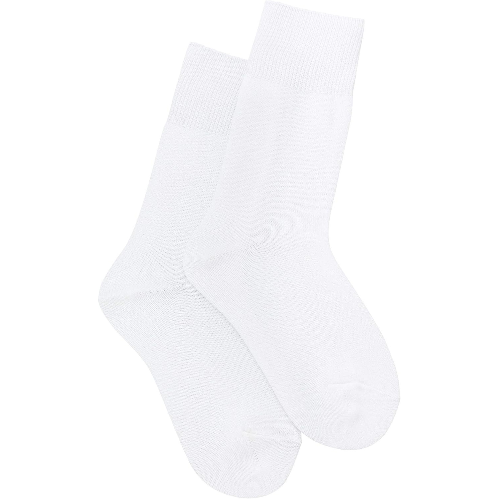 Mawi Calzine Bianche Neonato Set 2 Pezzi Cotone
