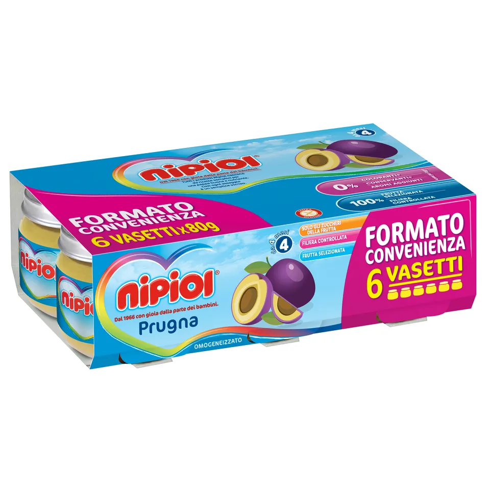 Nipiol Prugna omogeneizzato frutta 6x80 g dal 4 mese