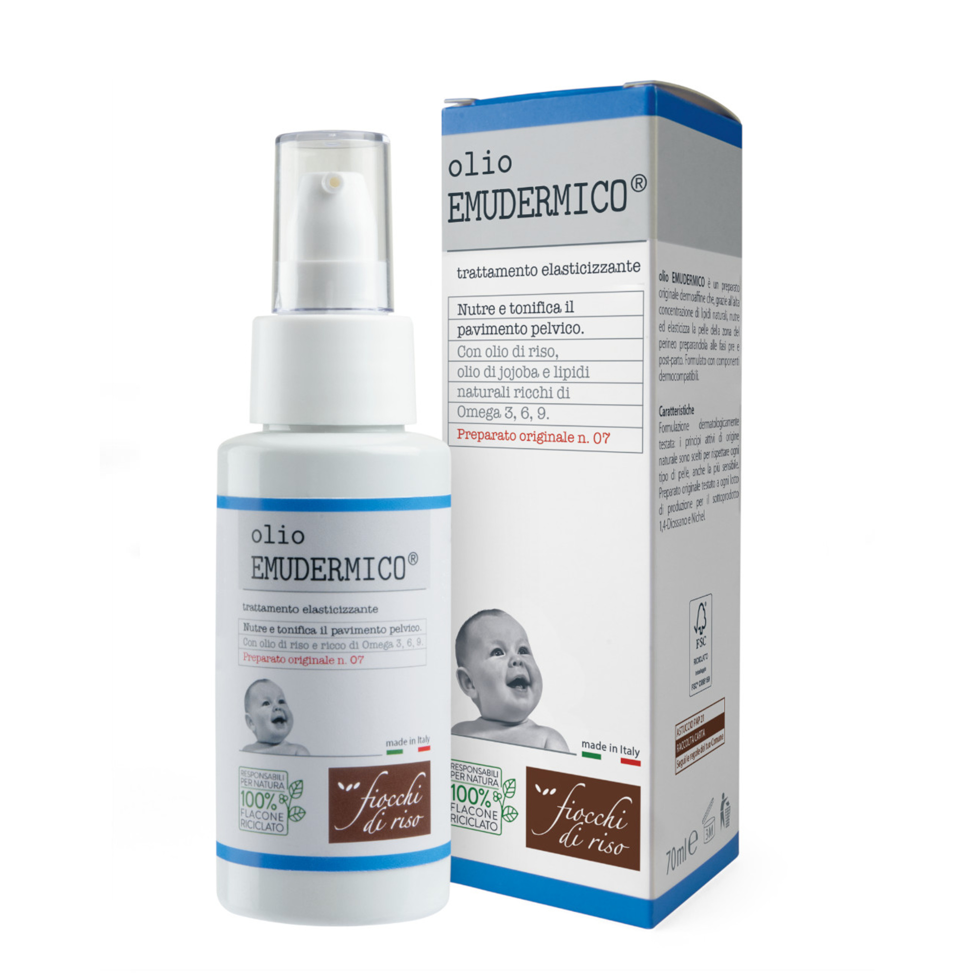 Fiocchi di Riso Emudermico olio 70ml perineo neonato