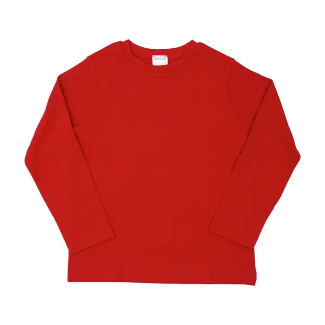 Mawi Basica maglia interlock bimbo manica lunga cotone tinta unita