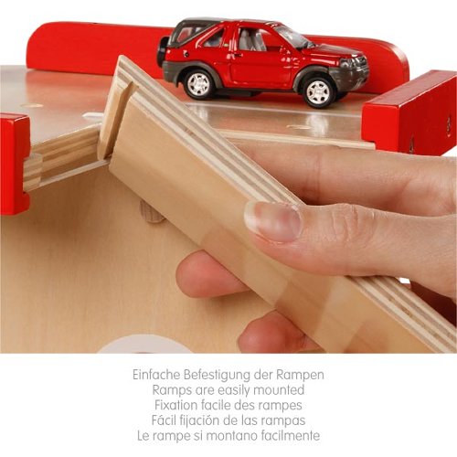 The Dida garage legno per macchinine con ascensore