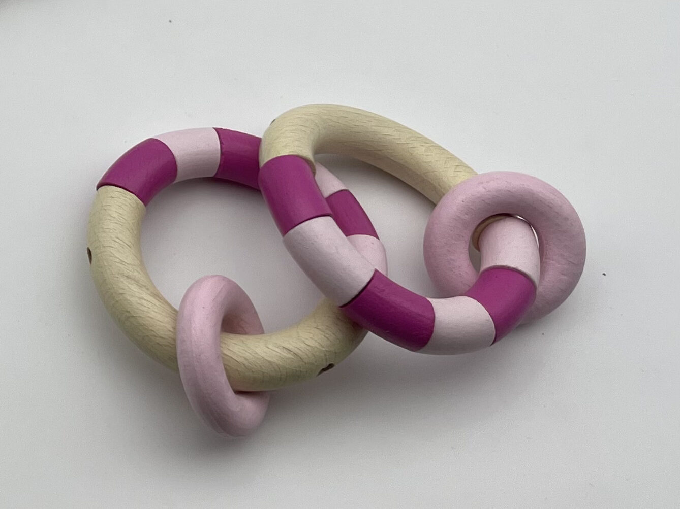 The Dida Sonaglio morditore legno rosa neonato