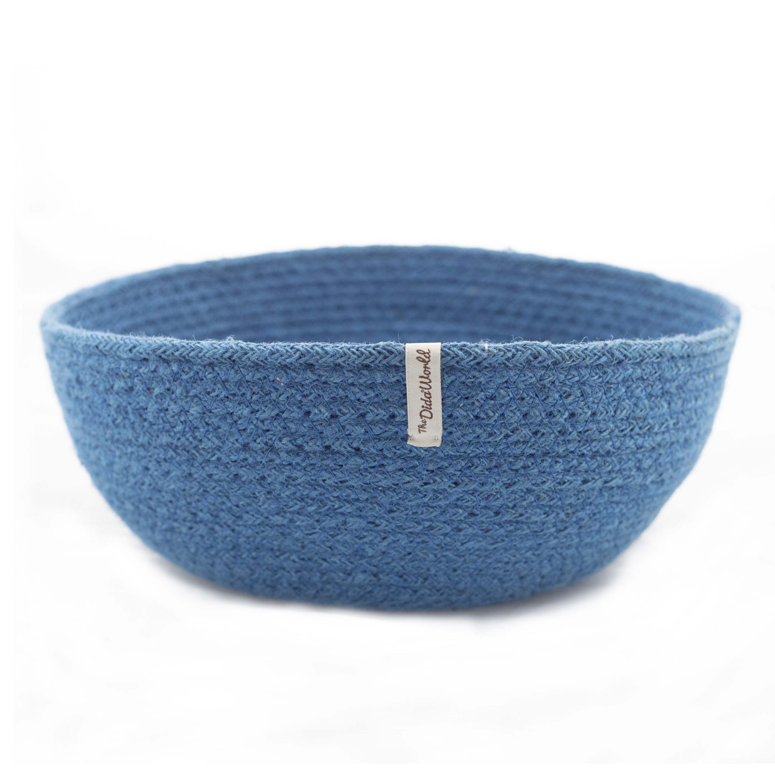 The Dida cestino in iuta blu artigianale equo solidale