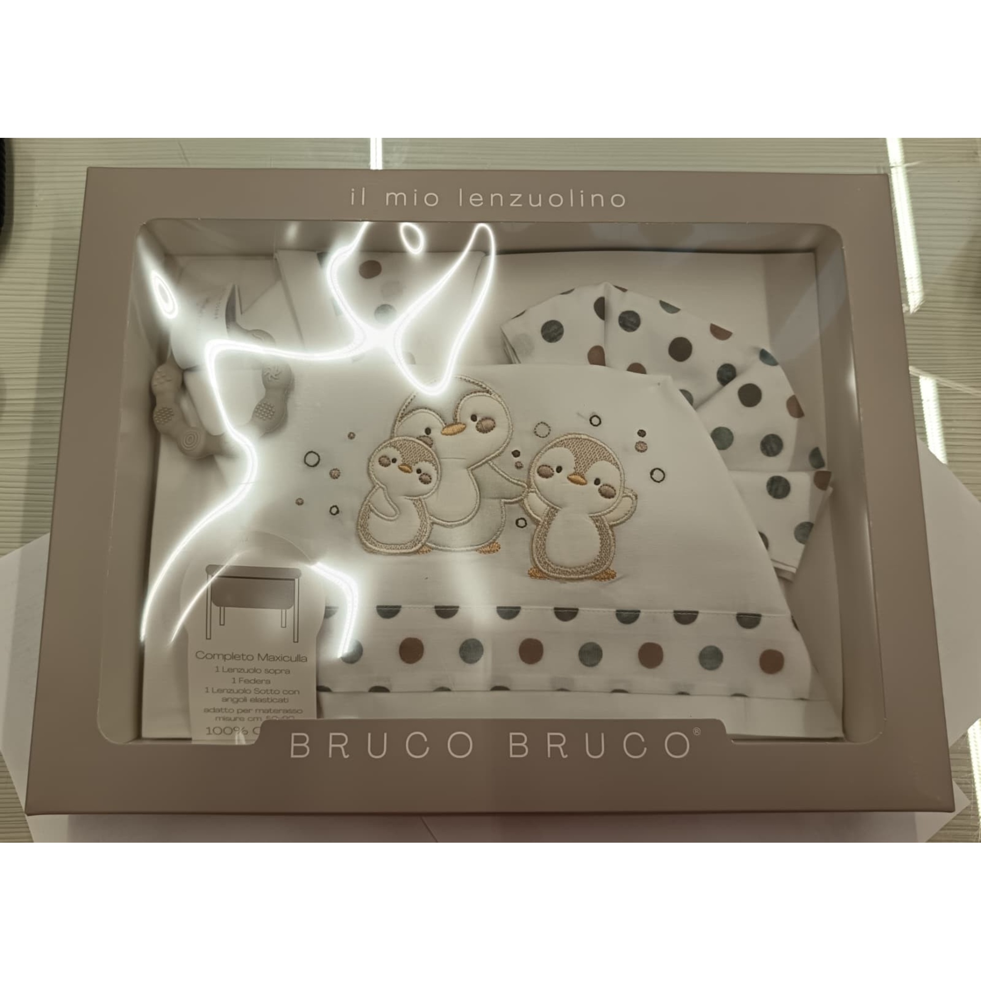 Ellepi Set Maxiculla 3 Pezzi Cotone Orsetto Beige