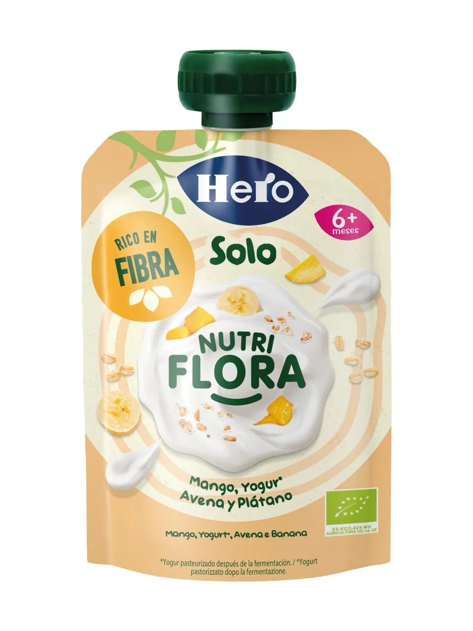 Hero Solo NutriFlora pouch mango yogurt avena 100 g bio fibre