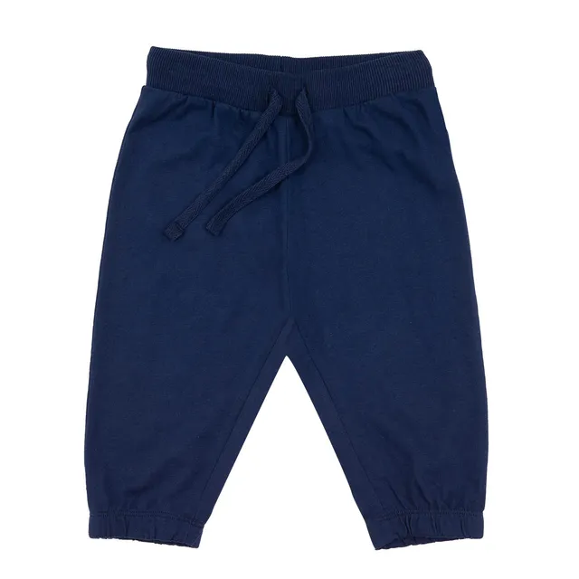 Pantalone bimbo jersey blu scuro elastico casual