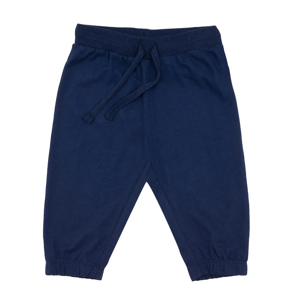 Pantalone bimbo jersey blu scuro elastico casual