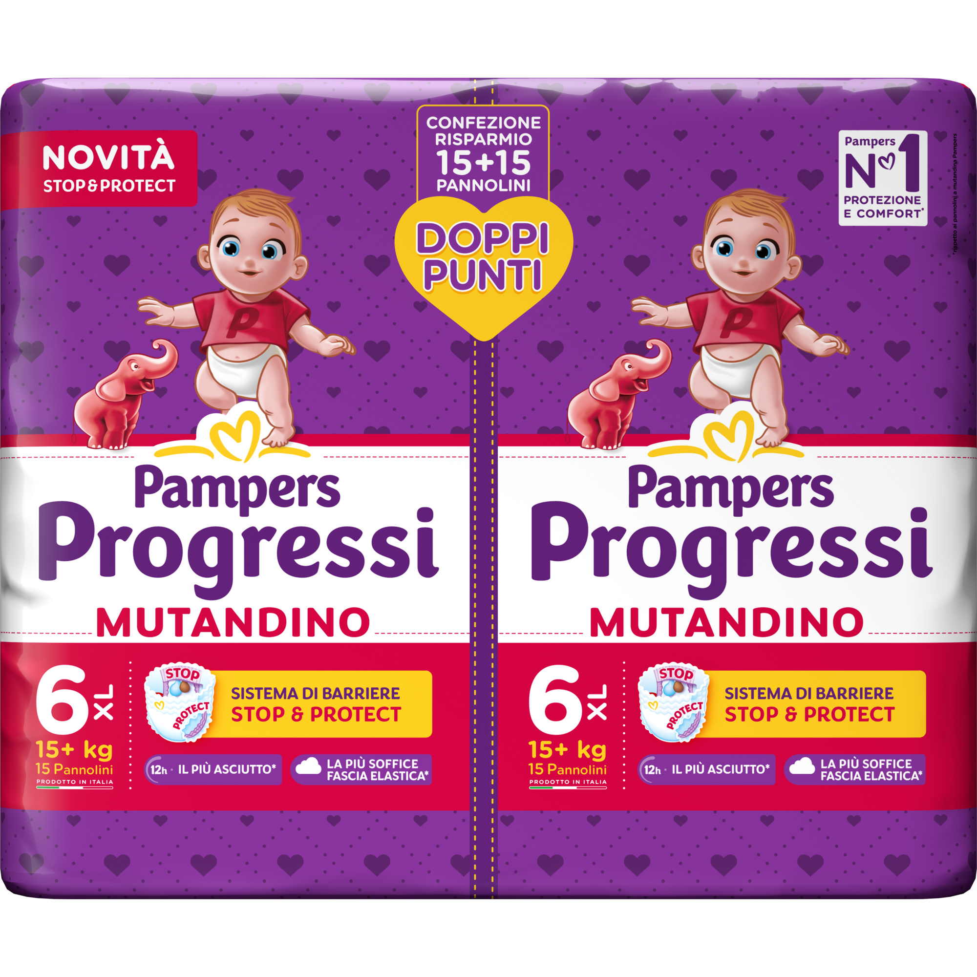 Pampers Progressi mutandino taglia 6 pannolini 30 pezzi