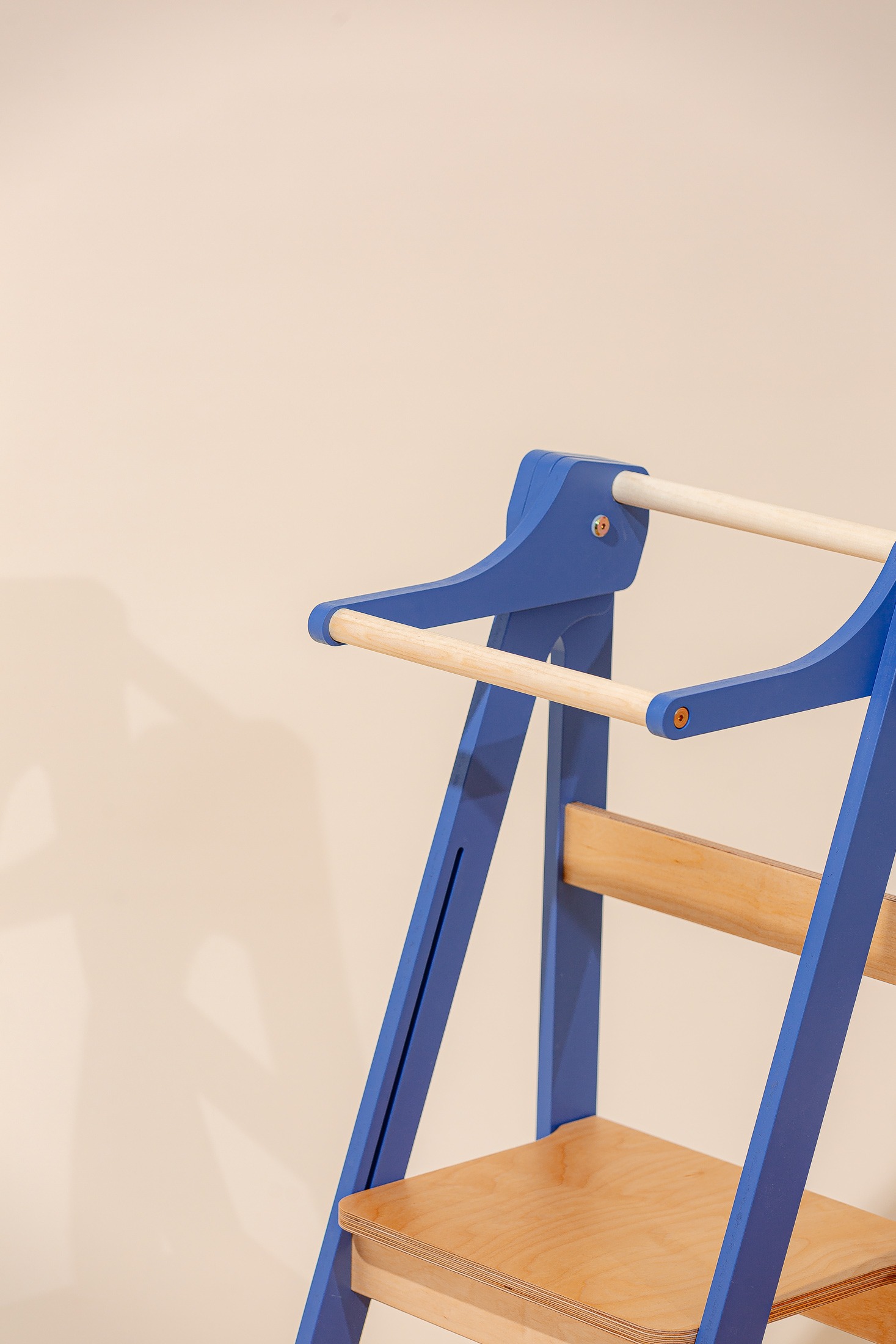 The Dida Torre Apprendimento Montessori Pieghevole Blu Legno