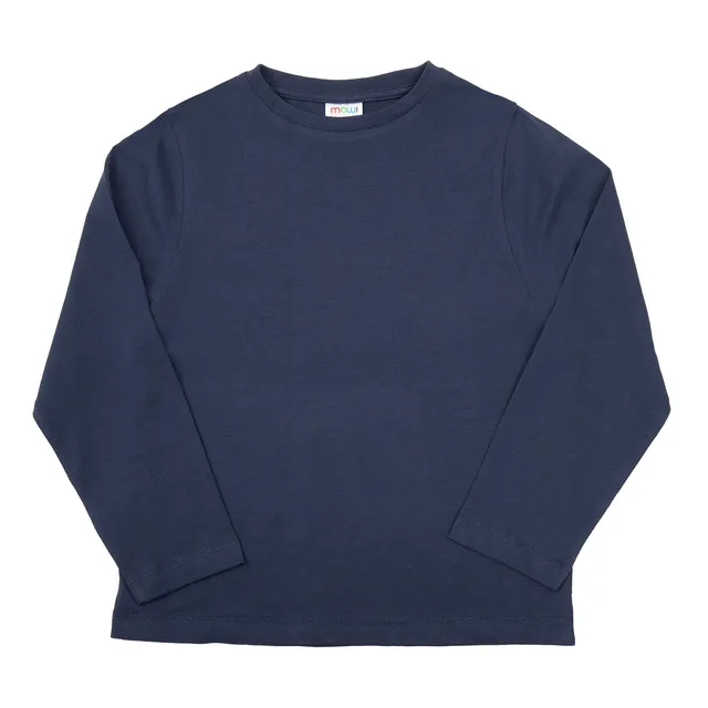 Maglia jersey basic bimbo blu manica lunga