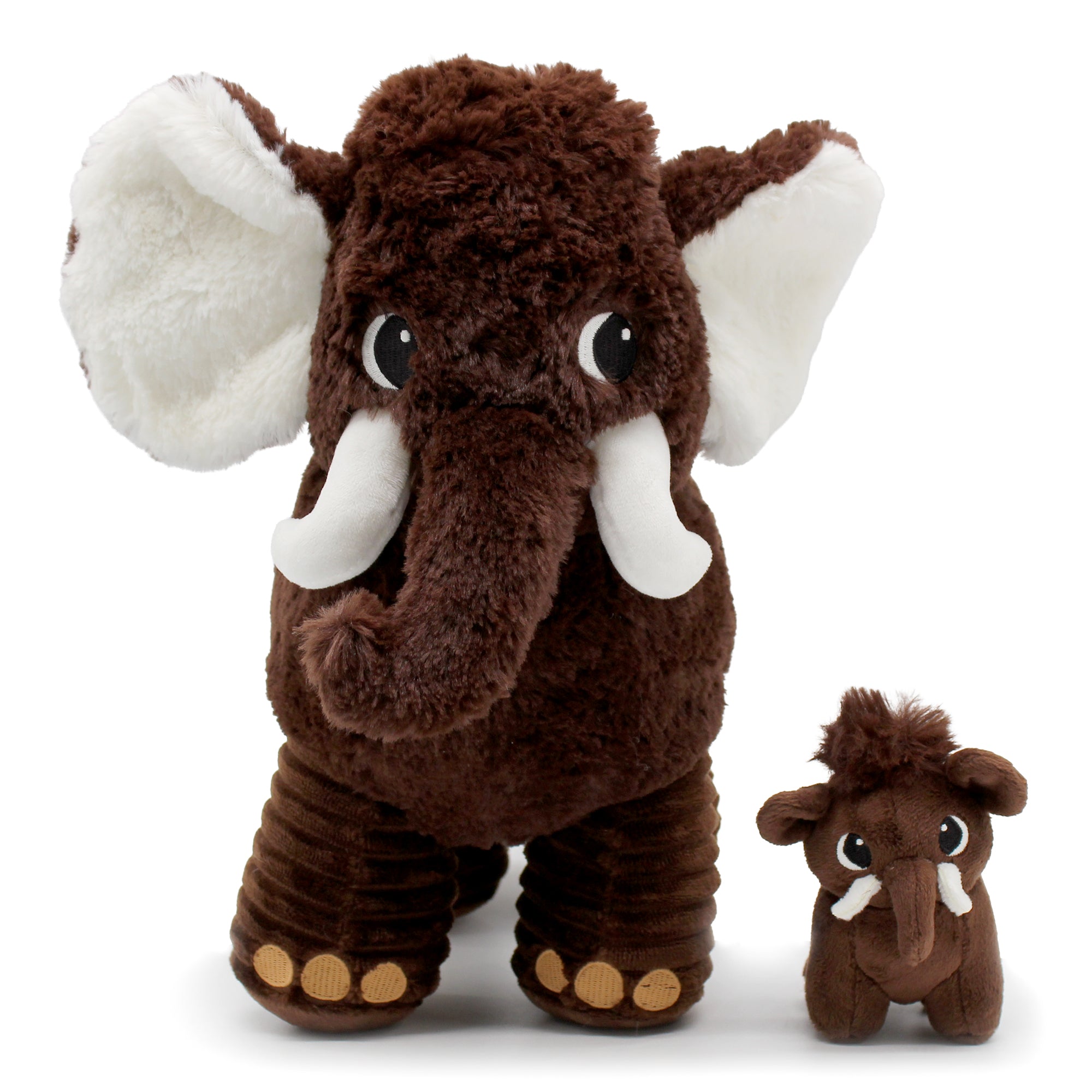 Les Deglingos Ptipotos Papouth peluche mammut marrone