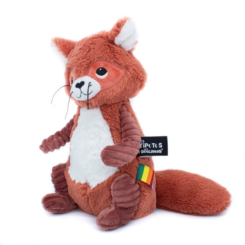 Les Deglingos Ptipotos Netoitou peluche procione terracotta 26 cm