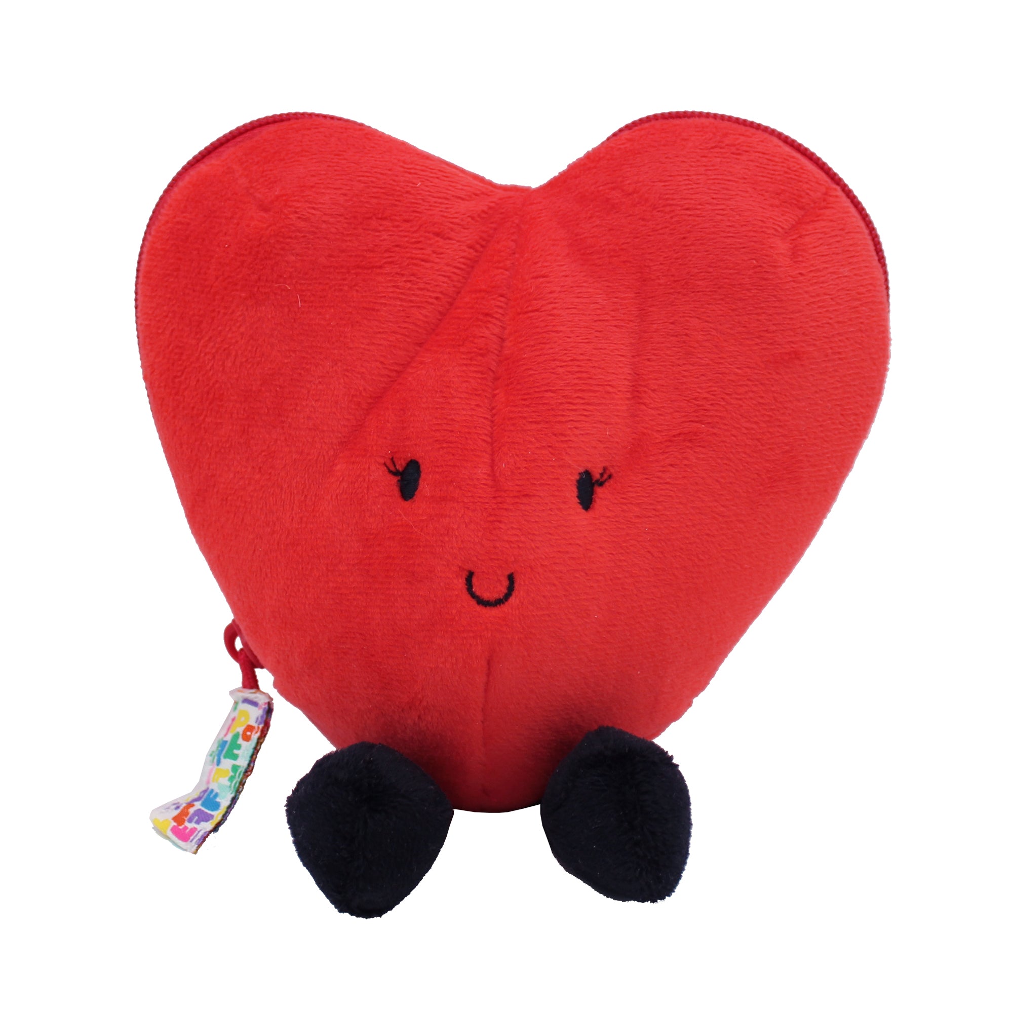 Les Déglingos Flipetz peluche cuore fiore rosso reversibile