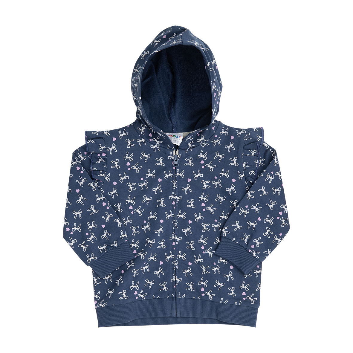 Toys Center Baby felpa bambina zip blu fiocchi