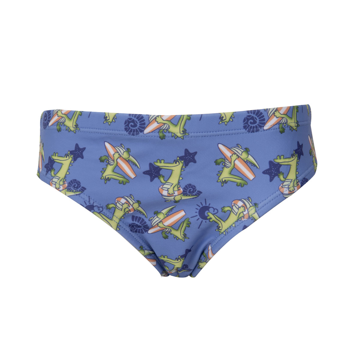 Costume slip bimbo blu stampato allover elastico