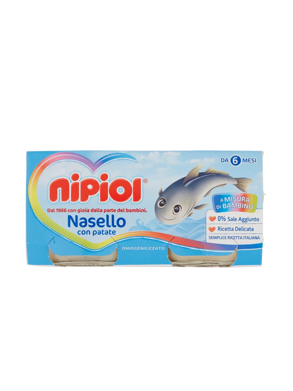 Nipiol Omogeneizzato Nasello con Patate 2x80 g