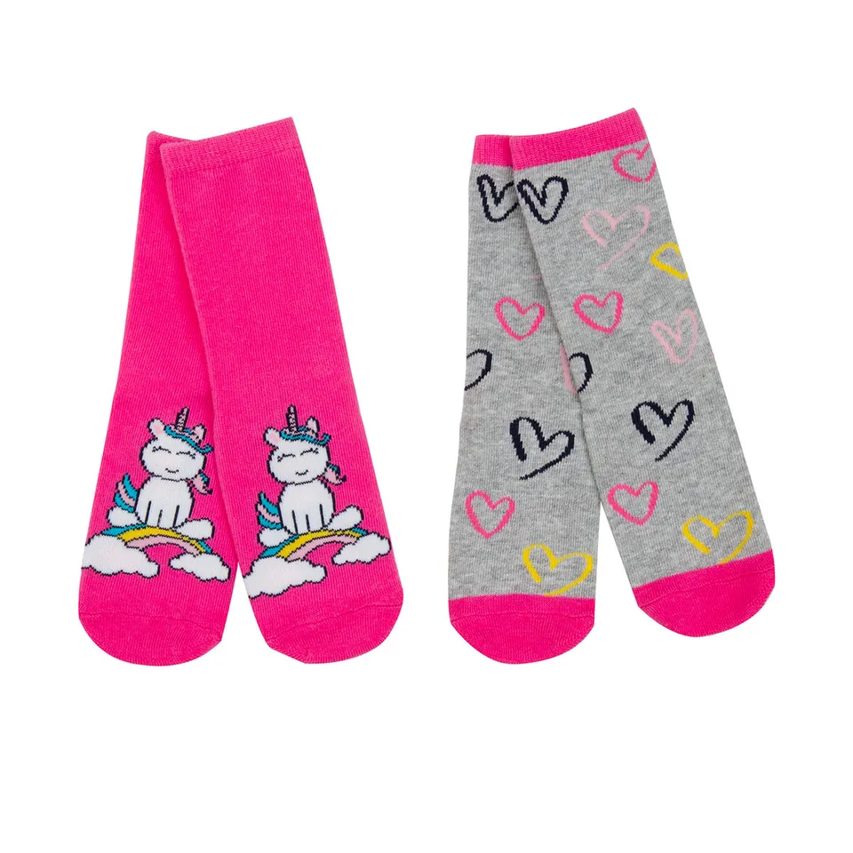 Mawi Calzini Antiscivolo Bimbo Pack x2 Unicorno
