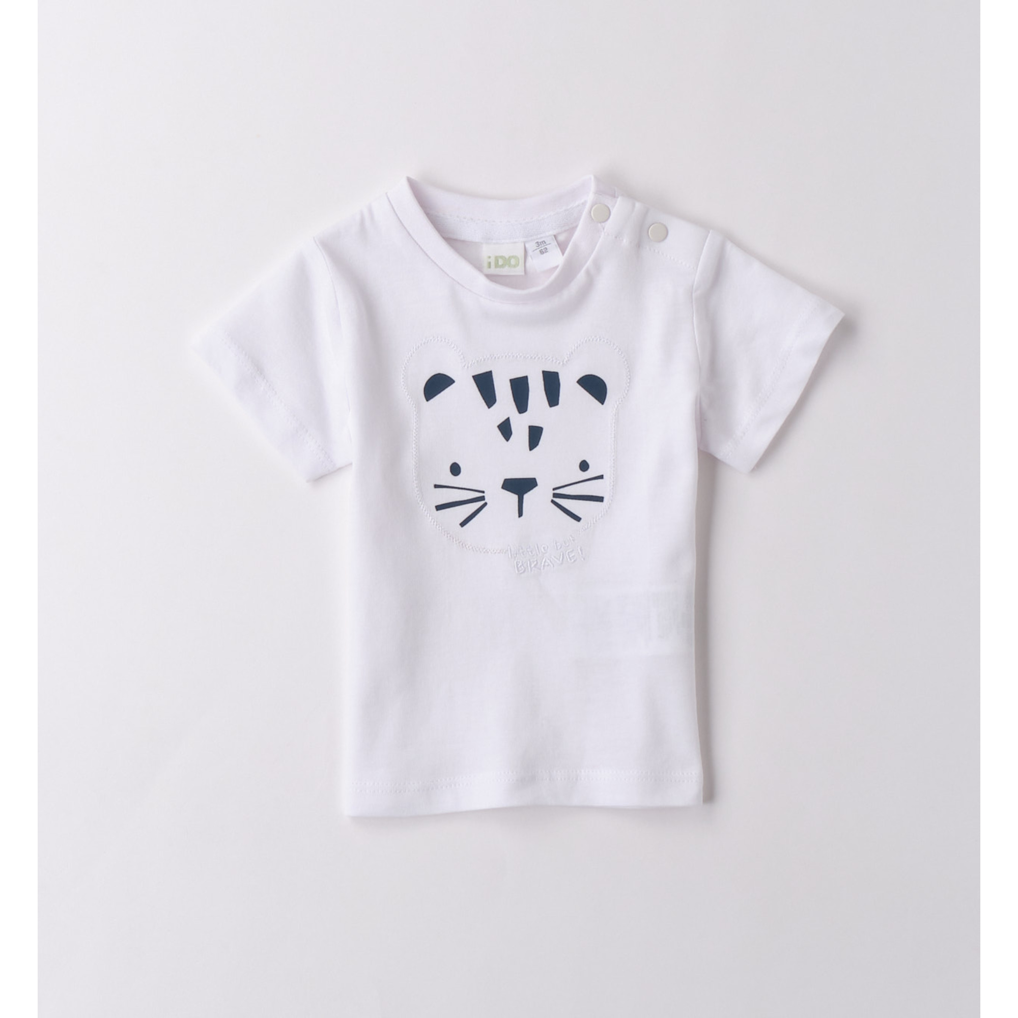 iDO t-shirt bimbo bianca cotone stampa tigre 1-24 mesi