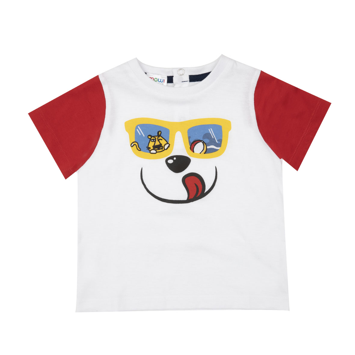 Toys Center Baby t-shirt bimba bianca cane jersey