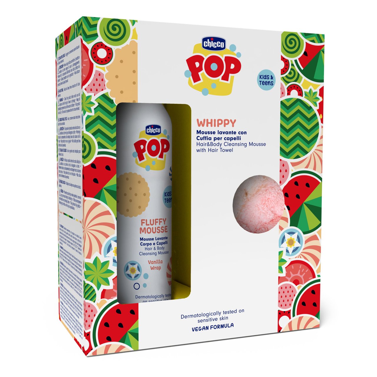 Chicco Whippy Mousse Corpo Capelli Vaniglia 200 ml Cuffia