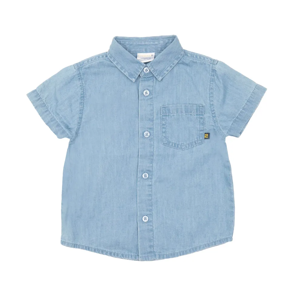 Toys Center Baby camicia denim bimbo maniche corte blu