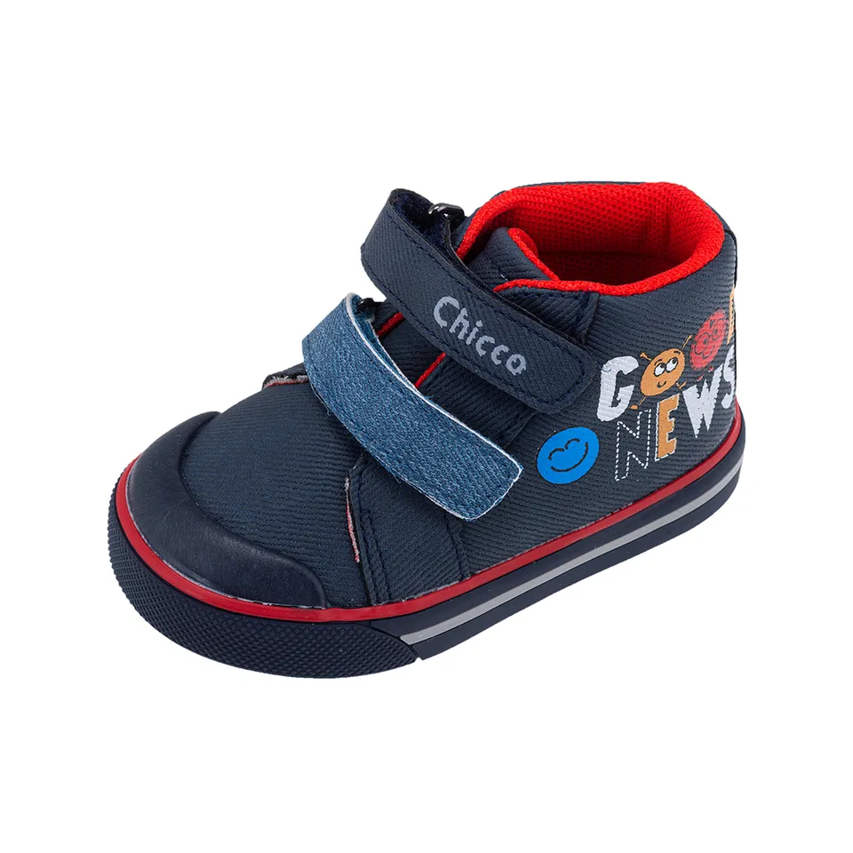 Chicco Gasion Polacchino Bimbo Denim Doppio Velcro