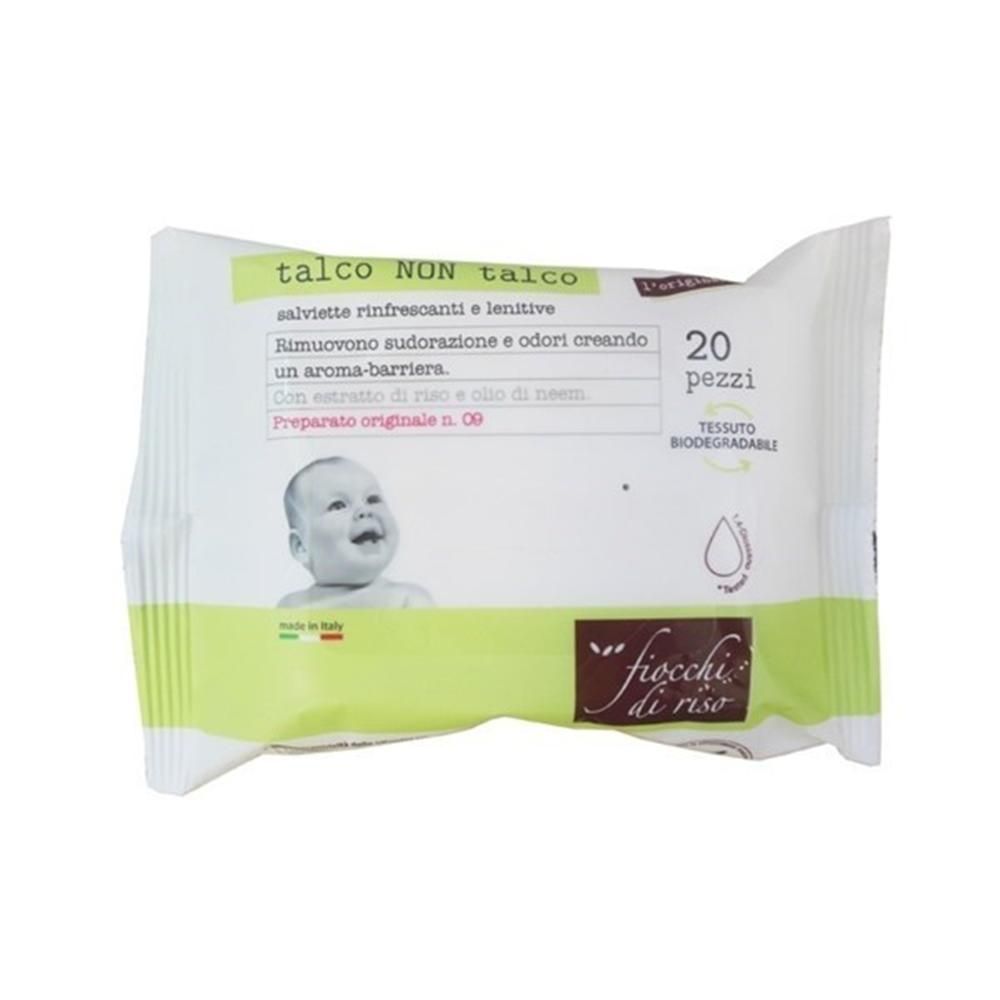 Fiocchi di Riso Talco Non Talco Salviette Neonato Amido