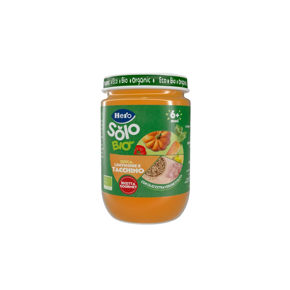 Hero Solo omogeneizzato zucca lenticchie tacchino bio 190 g