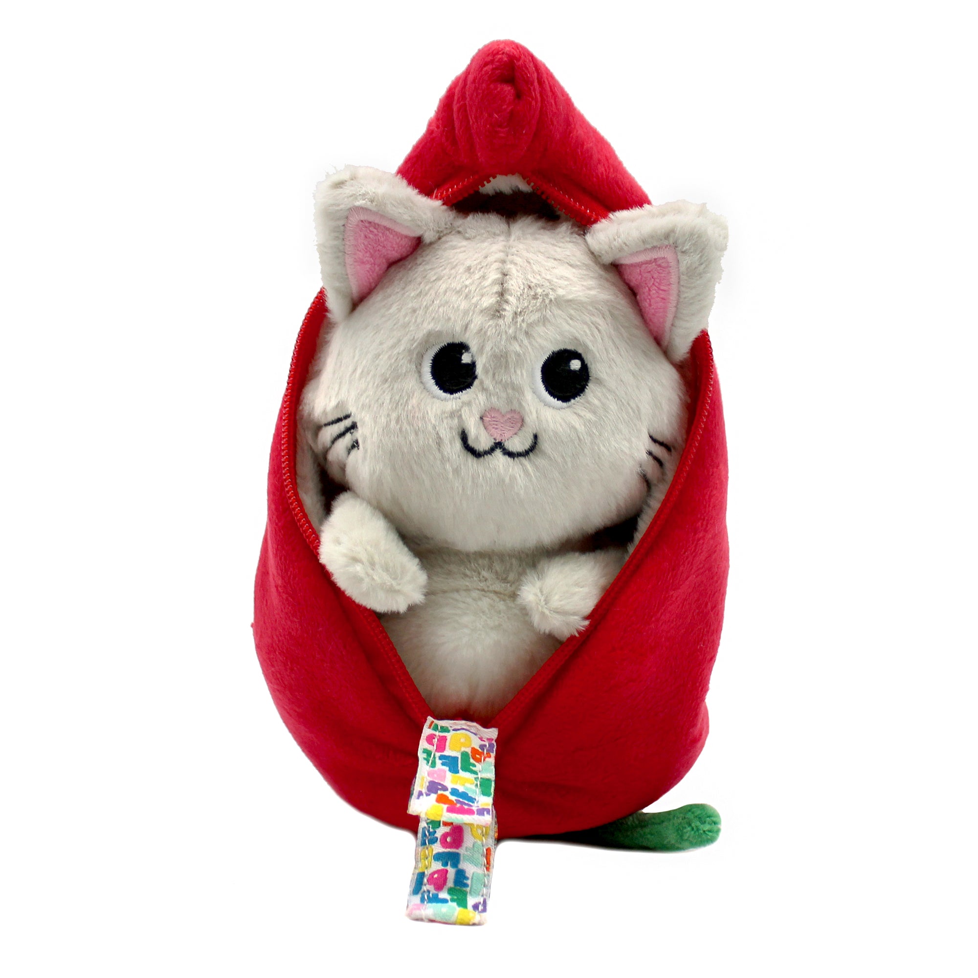 Les Déglingos Flipetz Spicet peluche gatto rosso 25 cm