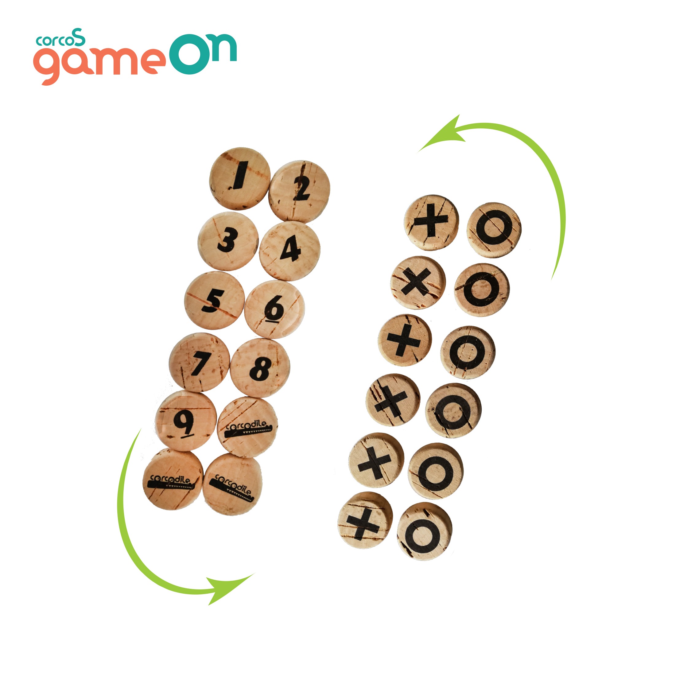 Game On set costruzioni sughero naturale bambini