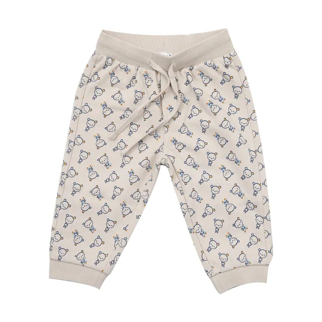 Toys Center Baby pantalone felpato beige stampa animaletto