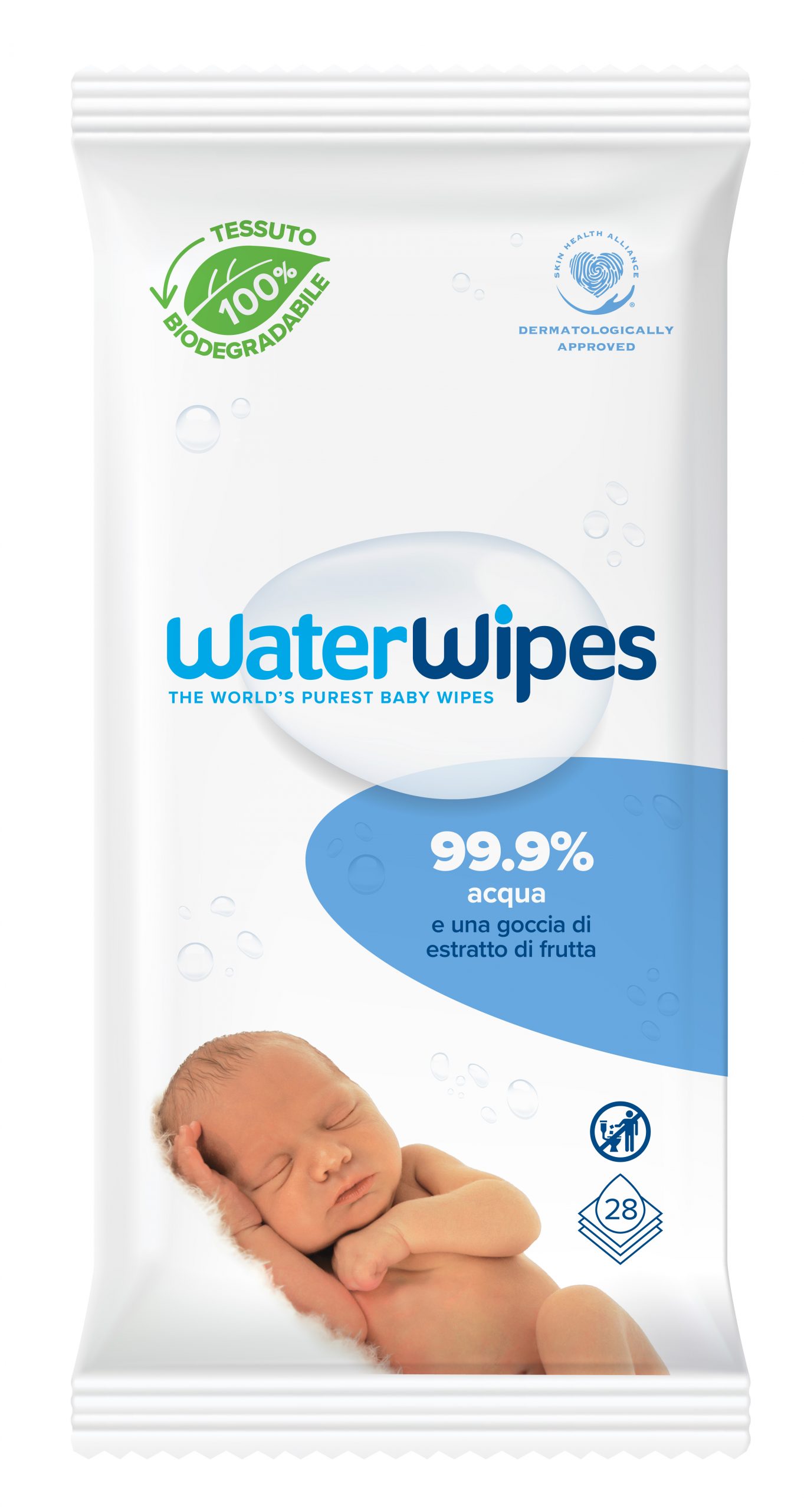 WaterWipes salviettine bio 28 pz delicate neonato