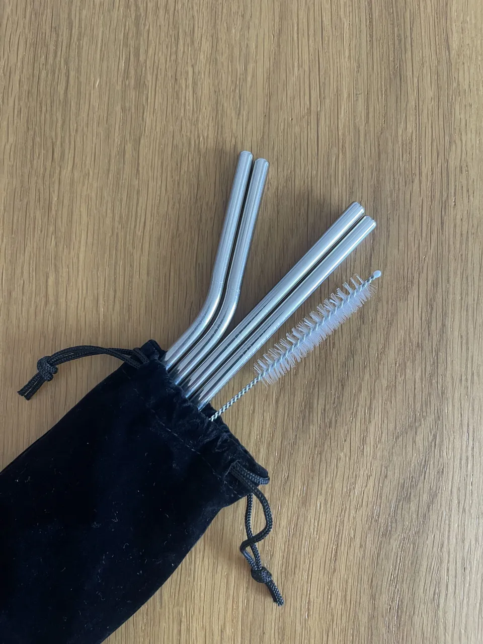 The Dida Set Cannucce Acciaio Inox Argento 4 Pz con Scovolino