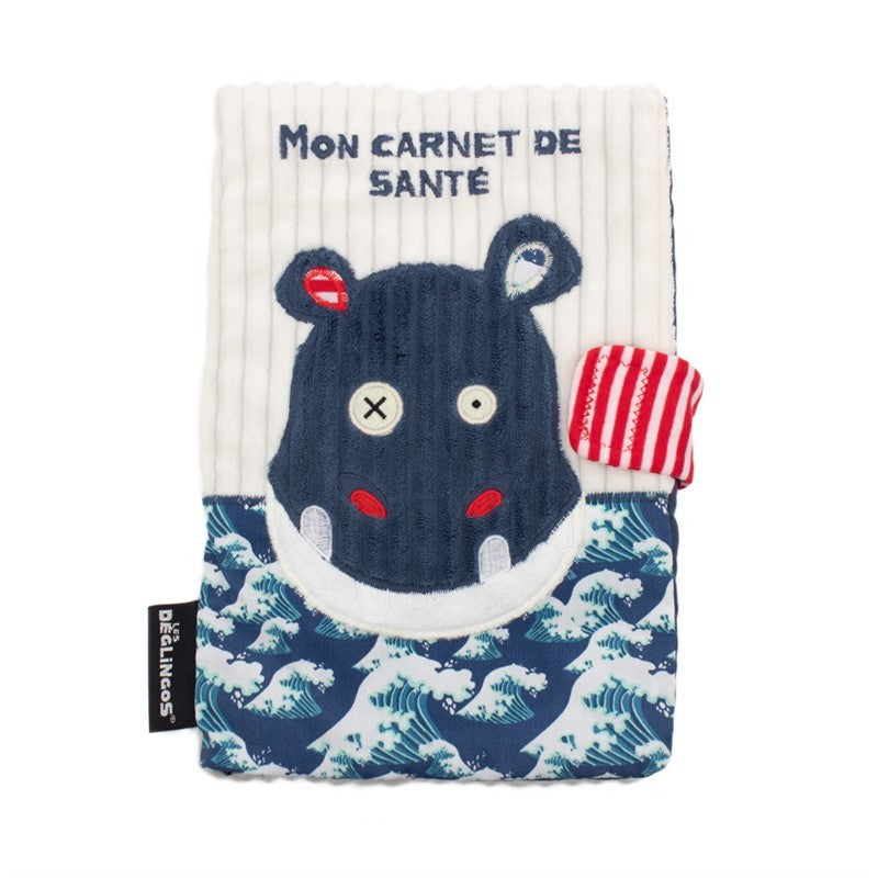 Les Déglingos Hippipos Ippopotamo porta libretto sanitario blu