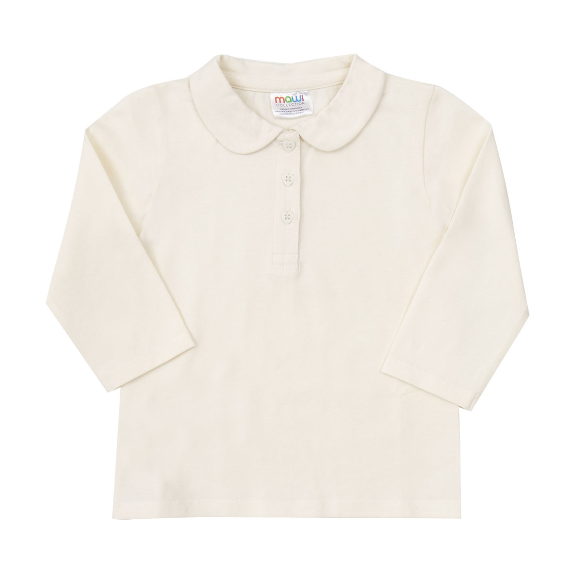 Mawi Base polo manica lunga cotone tinta unita