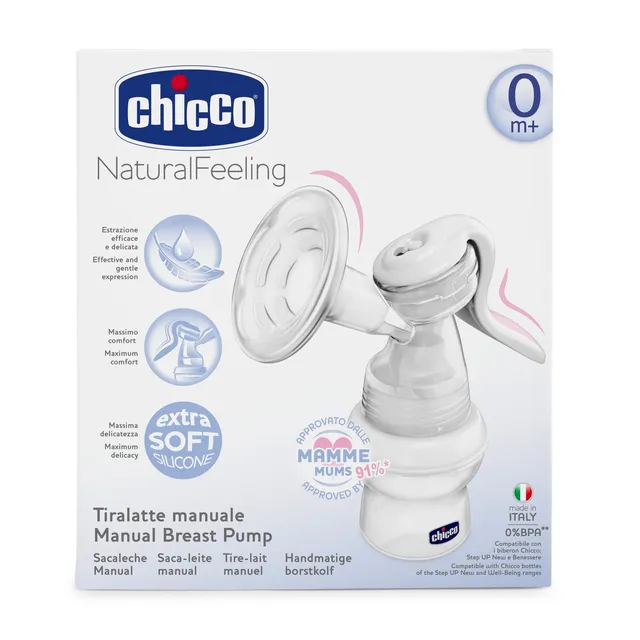 Chicco Natural Feeling tiralatte manuale silicone 0m+