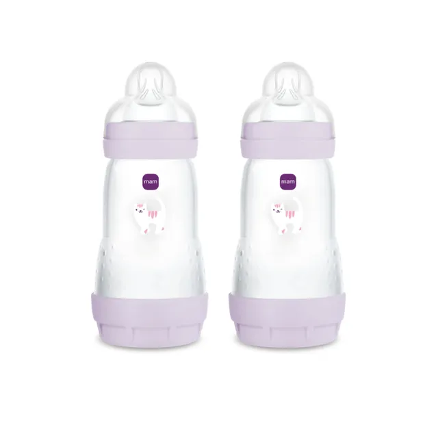 MAM Easy Start 260 ml biberon anticolica lilla 2 pz 2m+