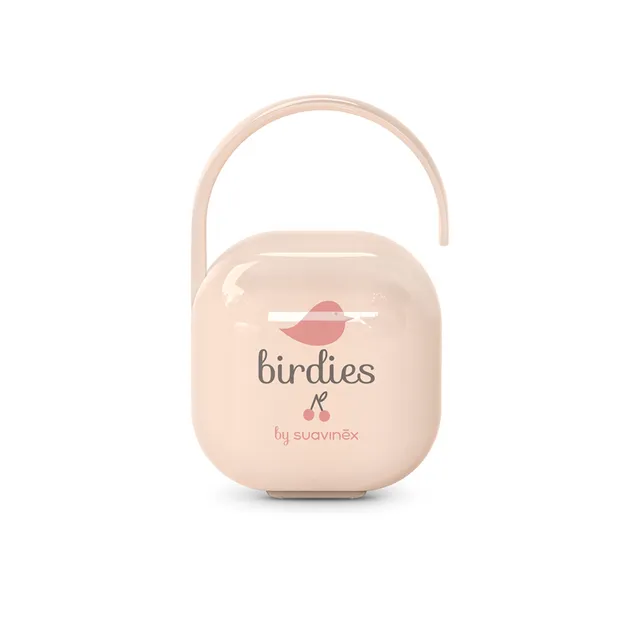 Suavinex Birdies scatolina portaciuccio rosa maniglia