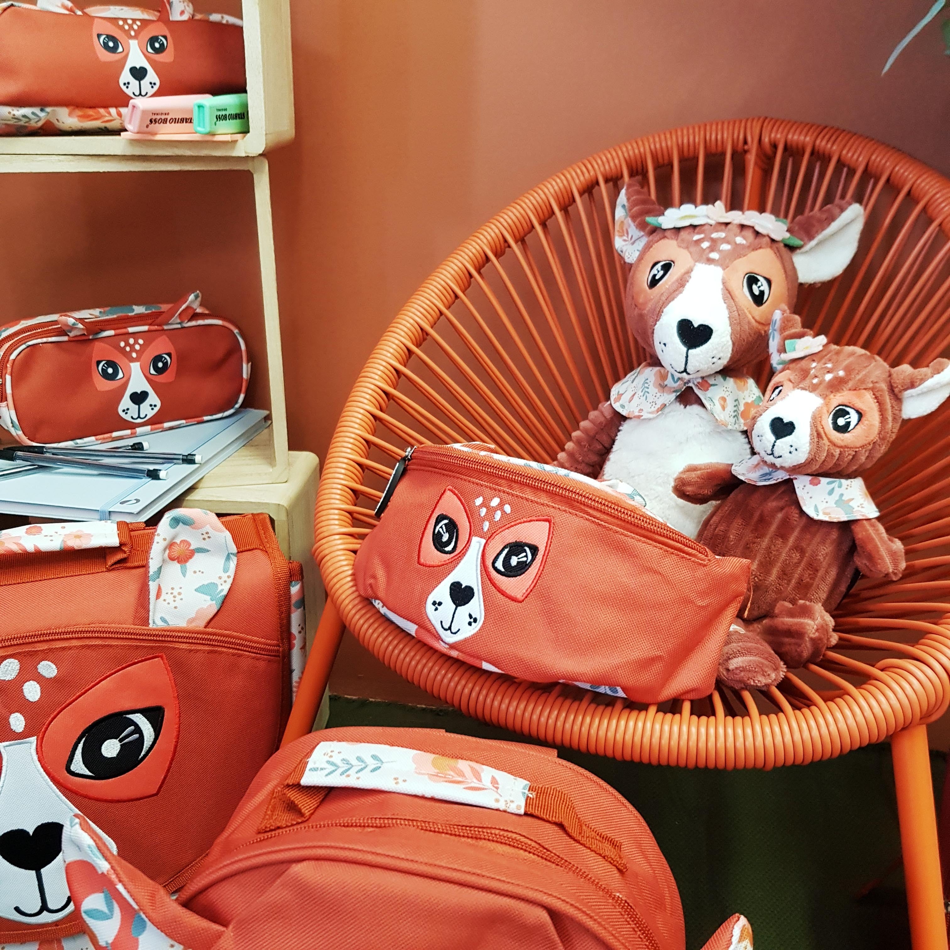 Les Déglingos Mélimélos Marsupio Bambino Rosso Terracotta