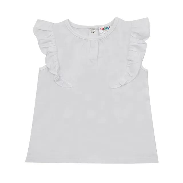 Toys Center Baby T-shirt bimba bianca con volant