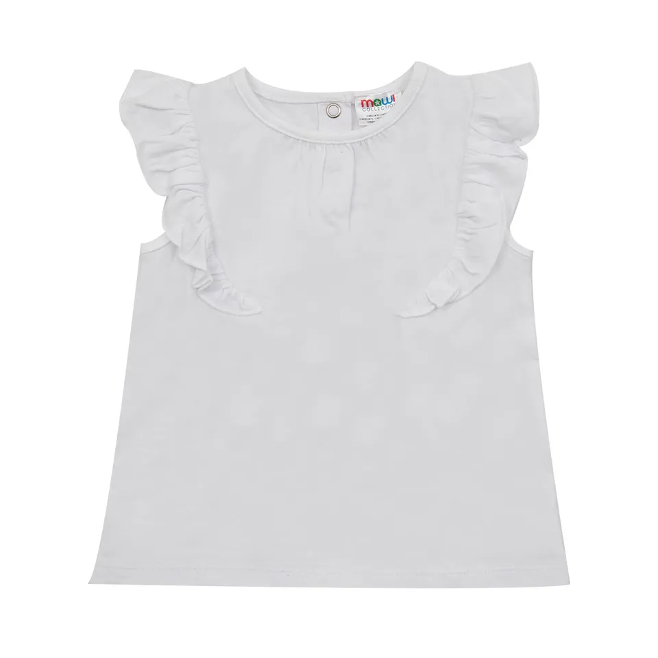 Toys Center Baby T-shirt bimba bianca con volant