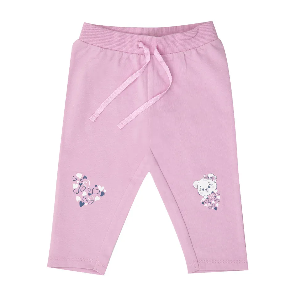 Toys Center Baby pantalone felpato bimba rosa orsetto