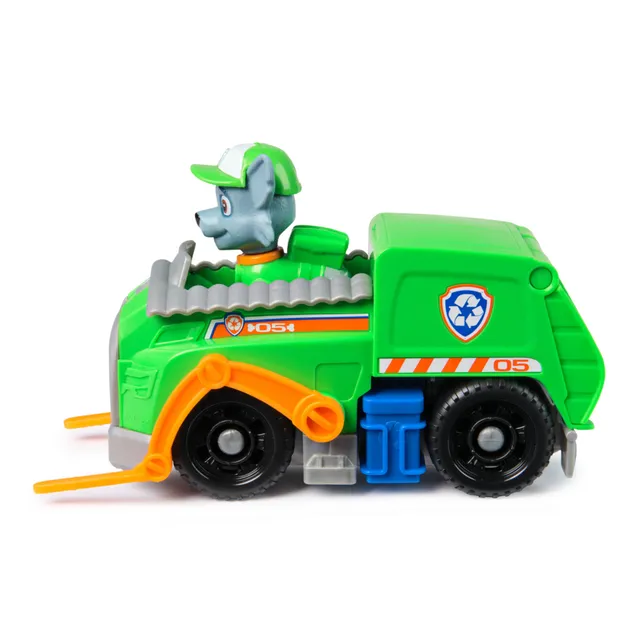 Paw Patrol camion di Rocky giocattolo raccolta rifiuti