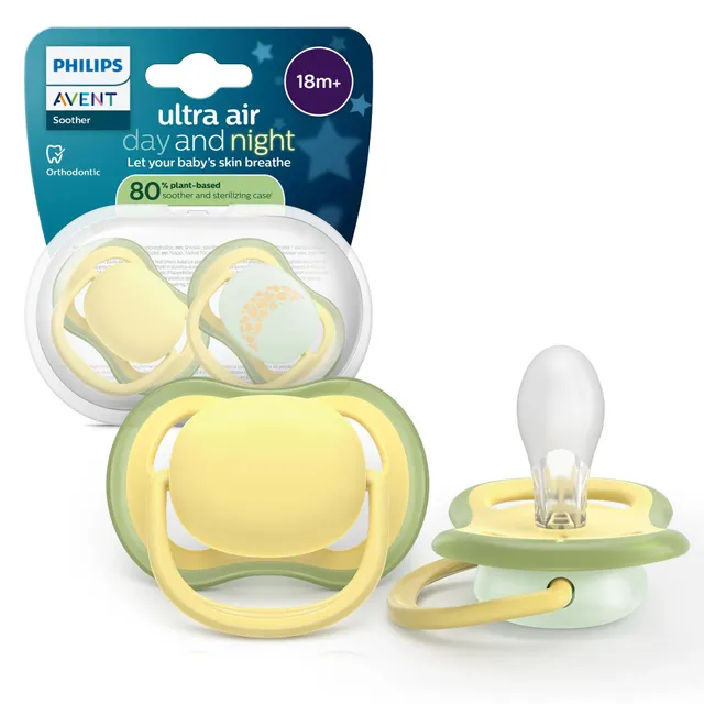 Philips Avent Ultra Air 18M+ ciuccio giallo-verde 2pz